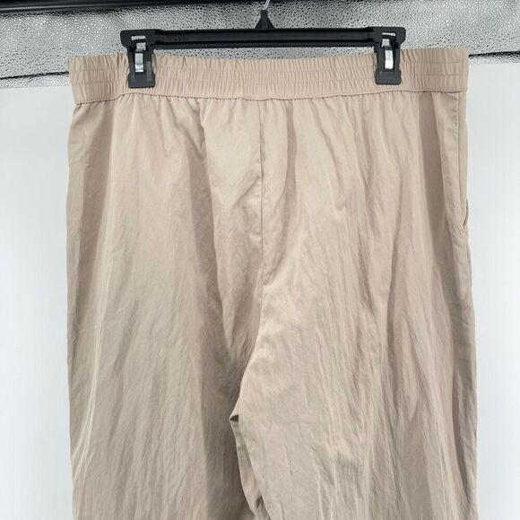 A New Day Tan High Rise Parachute Pants | Women’s Nylon Blend Drawcord Size 12 - Picture 10 of 15